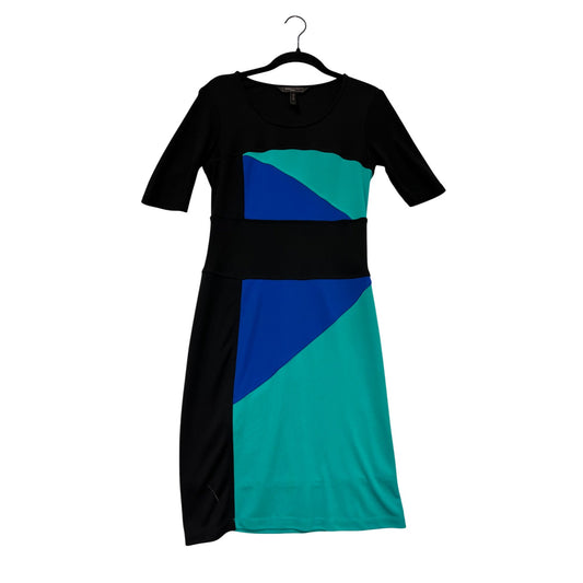 BCBGMAXAZRIA Colorblock Midi Dress SP #387A