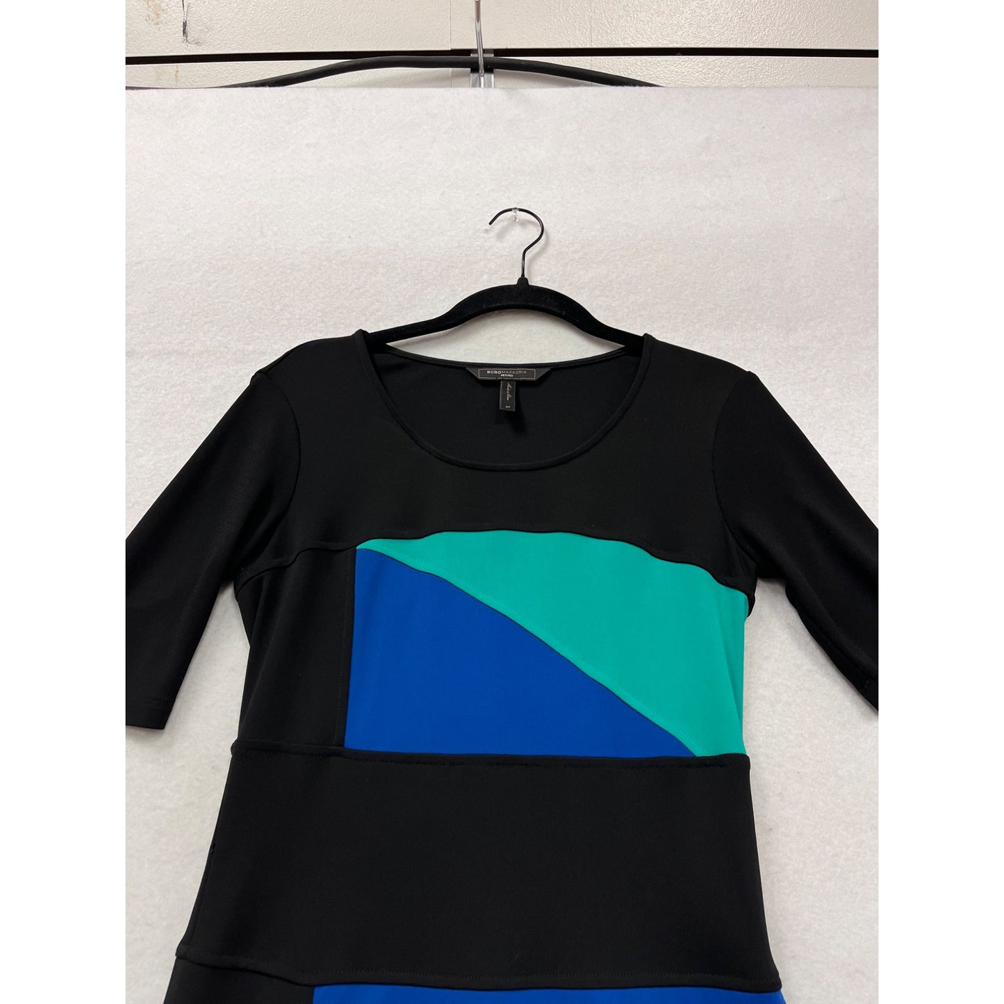 BCBGMAXAZRIA Colorblock Midi Dress SP #387A