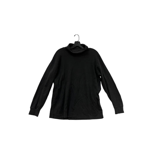 Woolrich Black Cotton Turtleneck Sweater L 100% Cotton Made In USA #8378