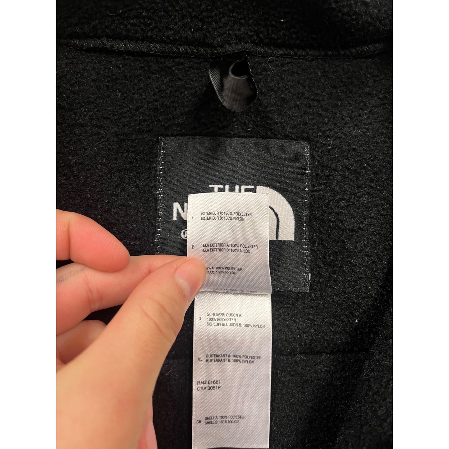 The North Face Youth Medium Black Denali Fleece Jacket Full Zip #119C