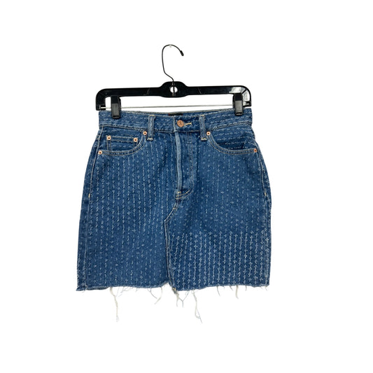 BDG Urban Outfitters Denim Frayed Hem Mini Skirt S/P #8583