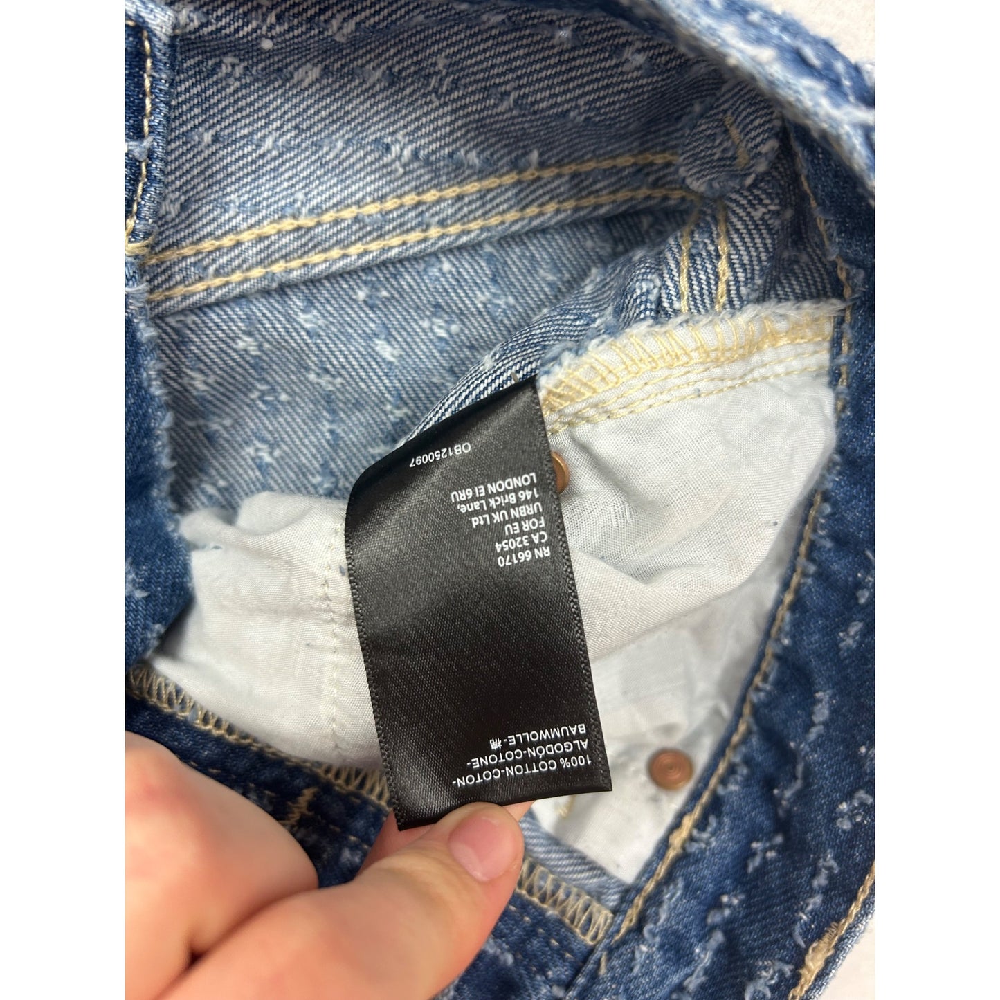 BDG Urban Outfitters Denim Frayed Hem Mini Skirt S/P #8583