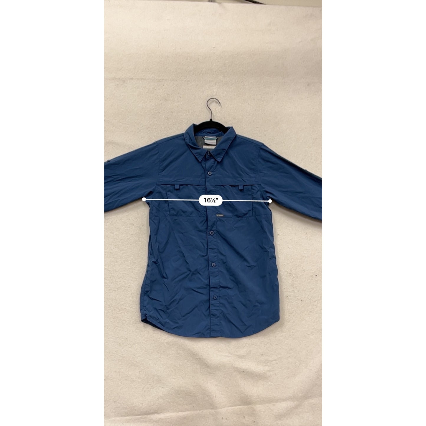 Columbia Blue Long Sleeve Shirt XL #382A