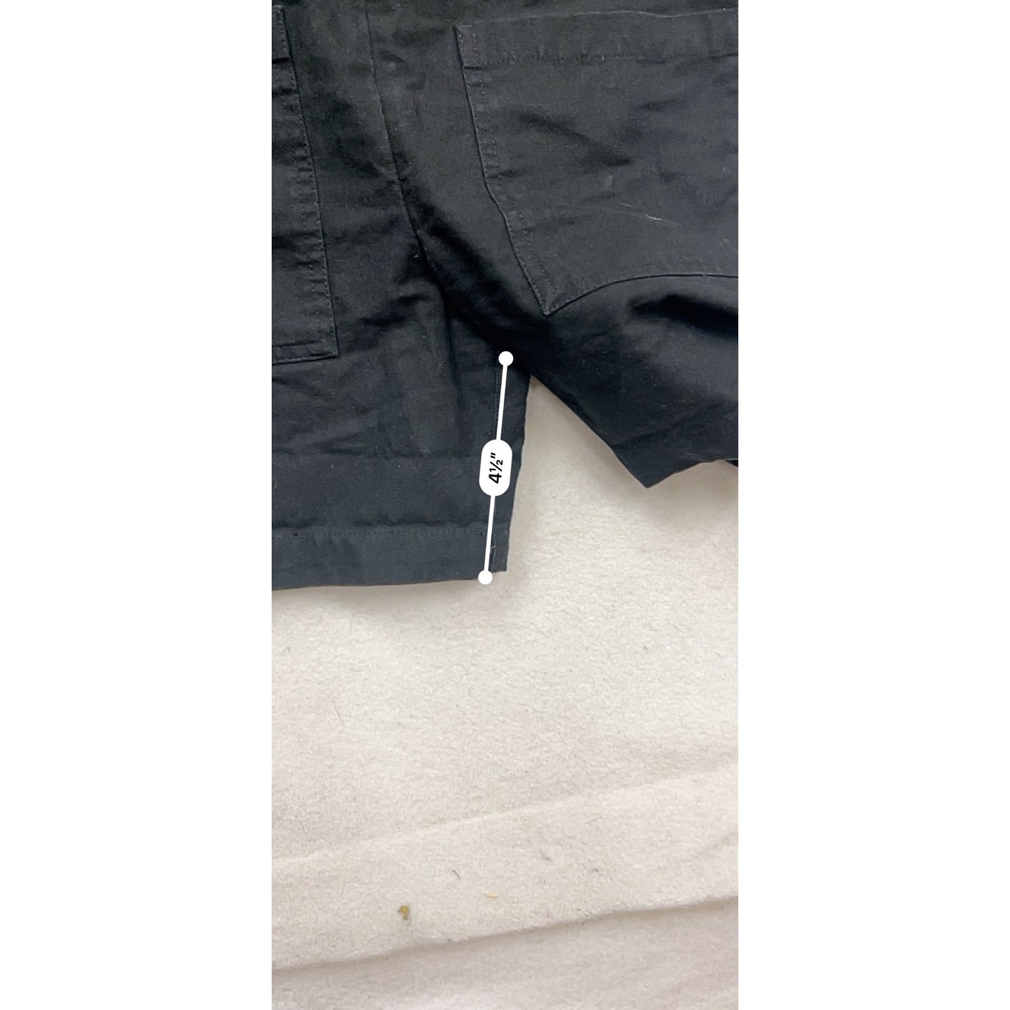 Organic Cotton Black Short Overalls US 4 #960A