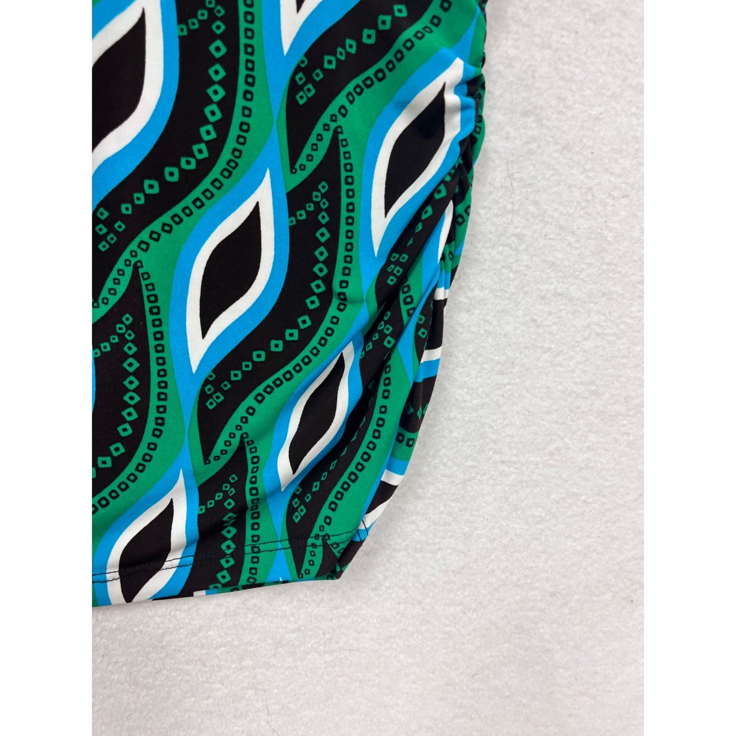 Candies Small Geometric Print V-Neck Top With Flutter Sleeves #8840