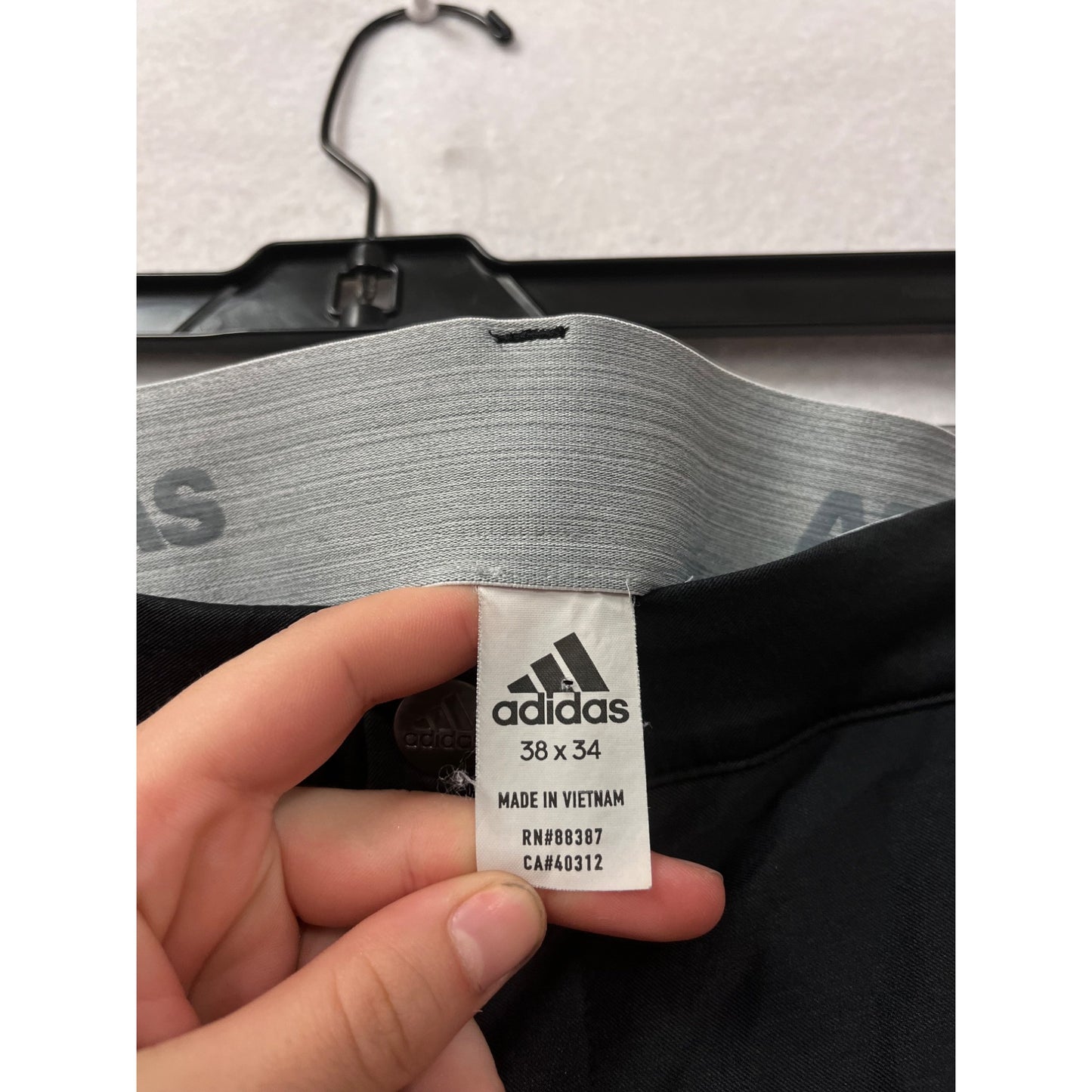 Adidas Black Golf Pants 38x34 Nylon & Polyester #8375
