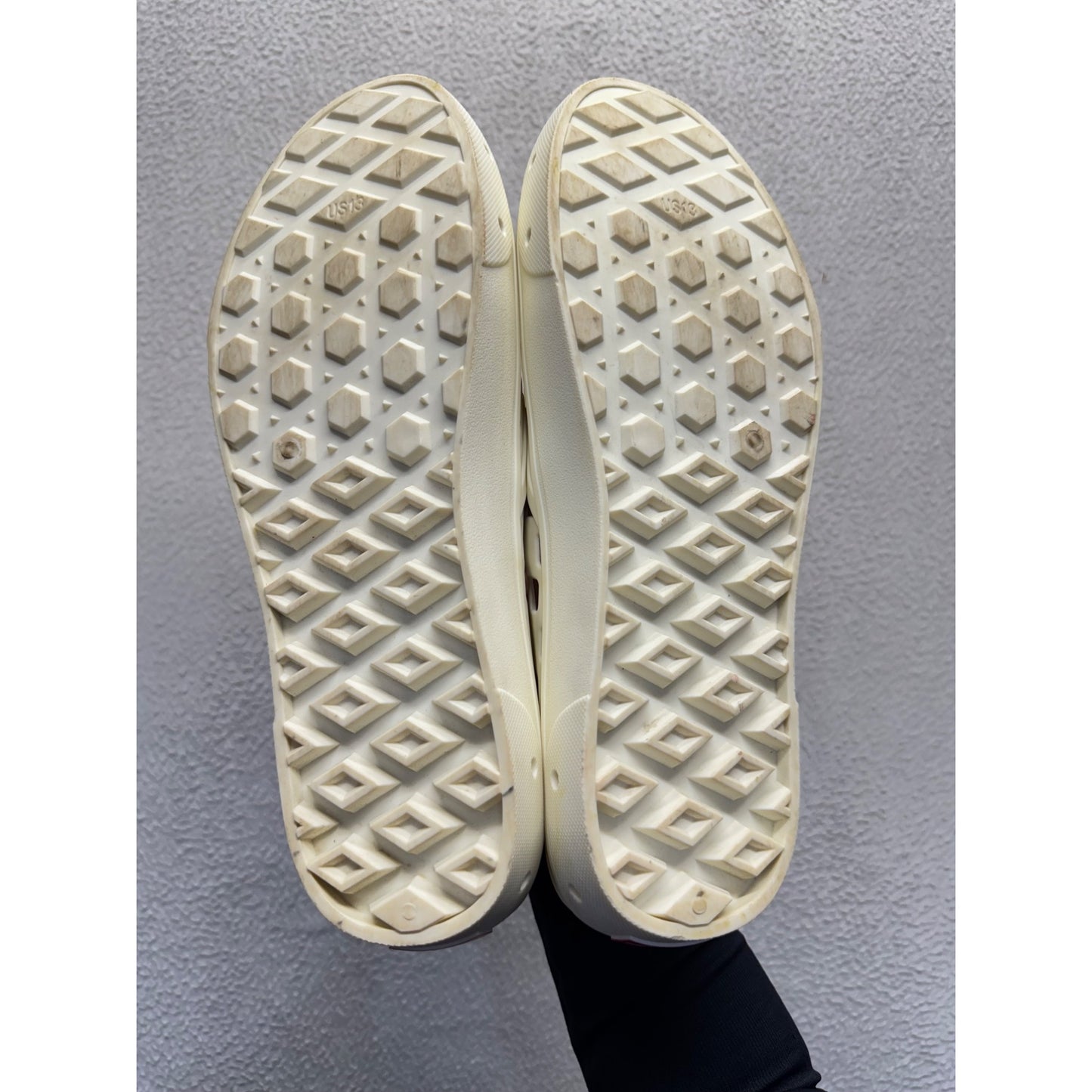 Vans White Ventilation Slip-On Rubber Shoes US 13 Lightweight Casual Wear #9399