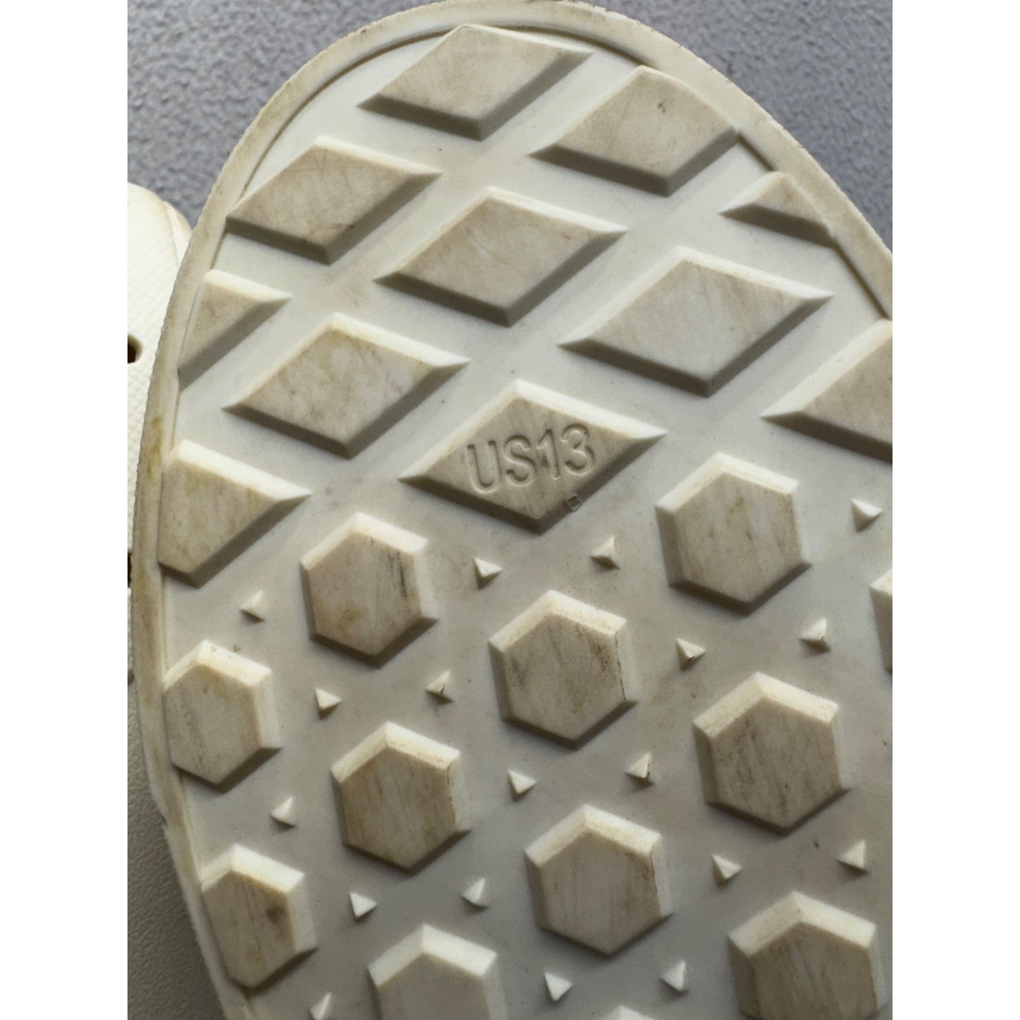Vans White Ventilation Slip-On Rubber Shoes US 13 Lightweight Casual Wear #9399