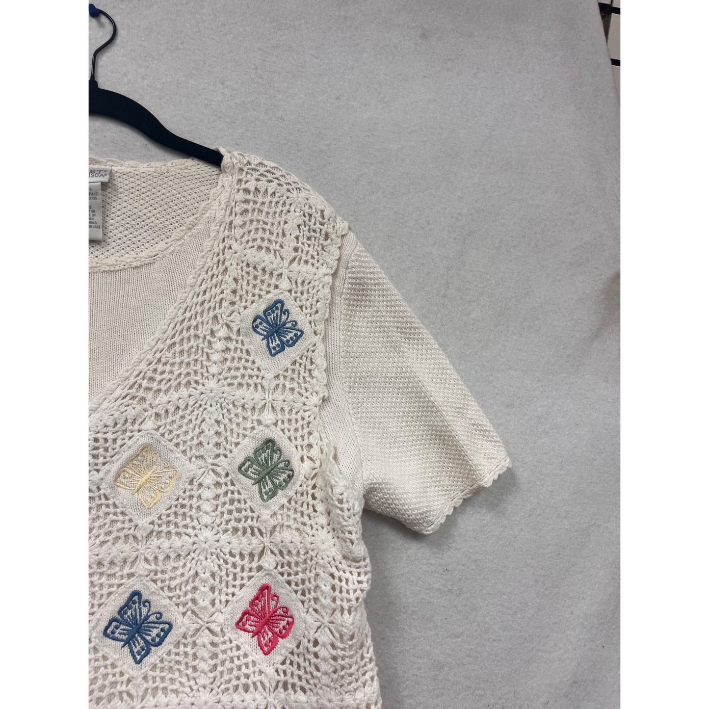 Koret Francisca Butterfly Knit Top Size L #549A