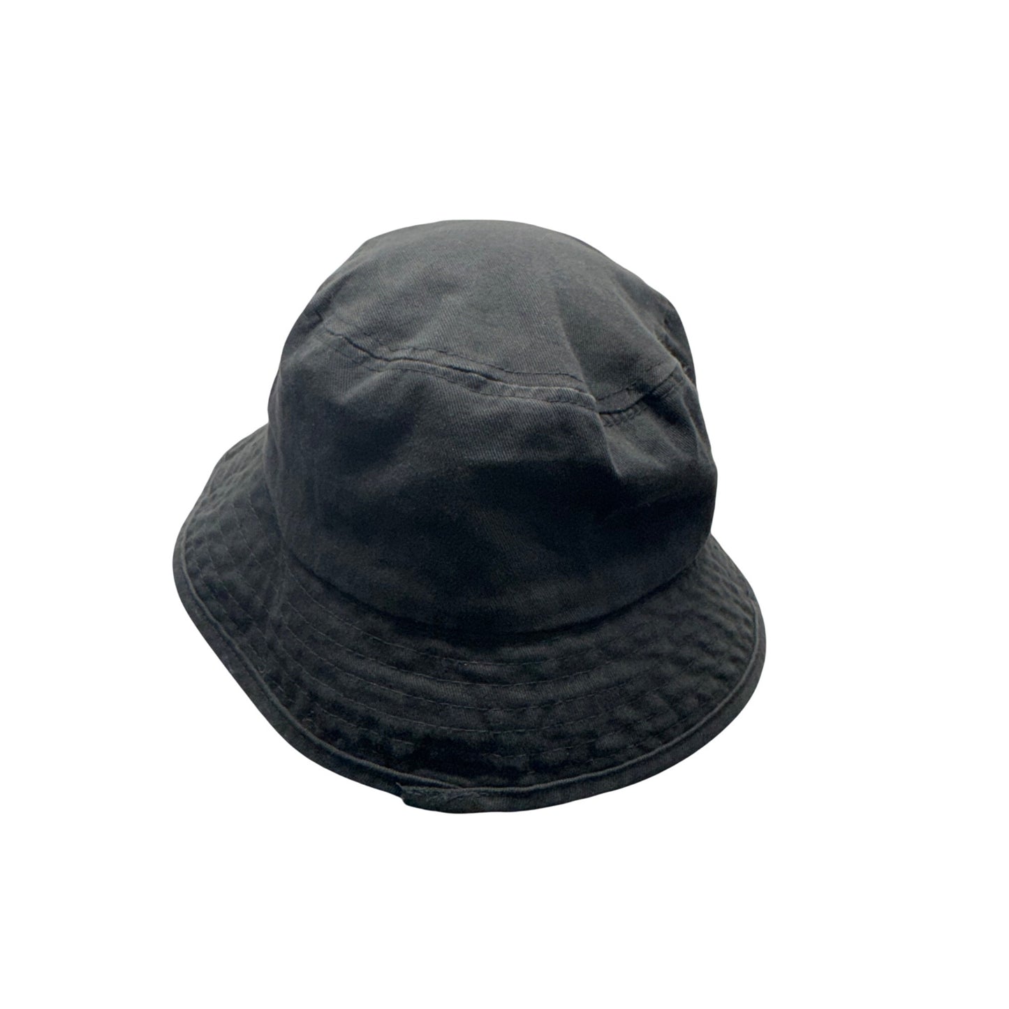 UO-76 Black Cotton Bucket Hat With Label Patch Style No. 003/47 #9218