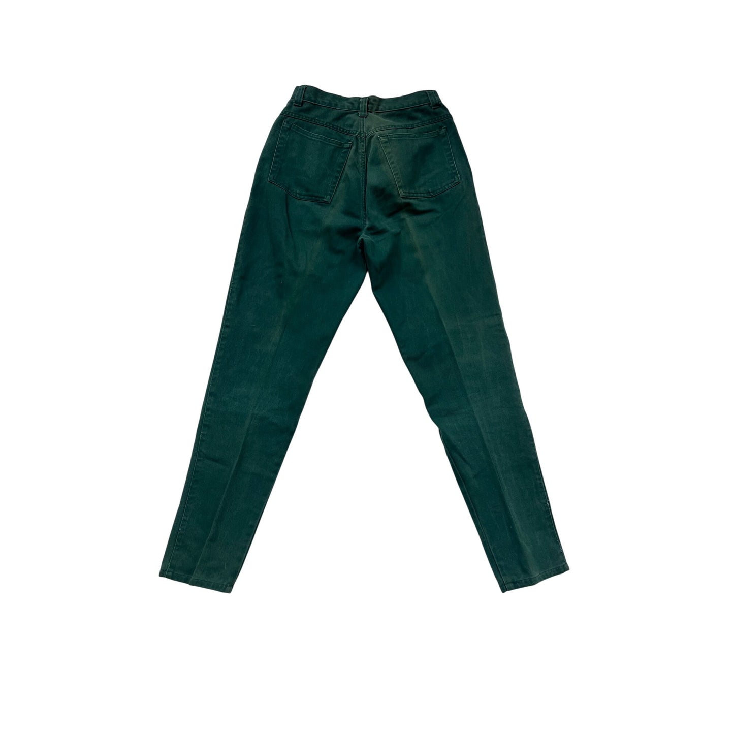 Vintage Memphis High-Waisted Green Cotton Denim Jeans Size 7/8 #160A