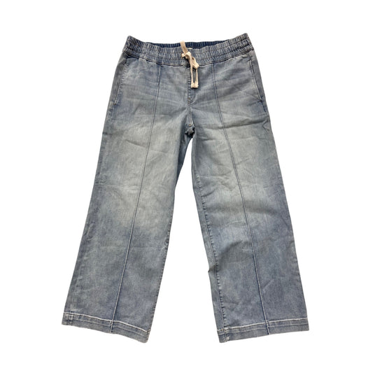 UpWest Womens XL Elastic Waist Wide-Leg Denim Pants #8151