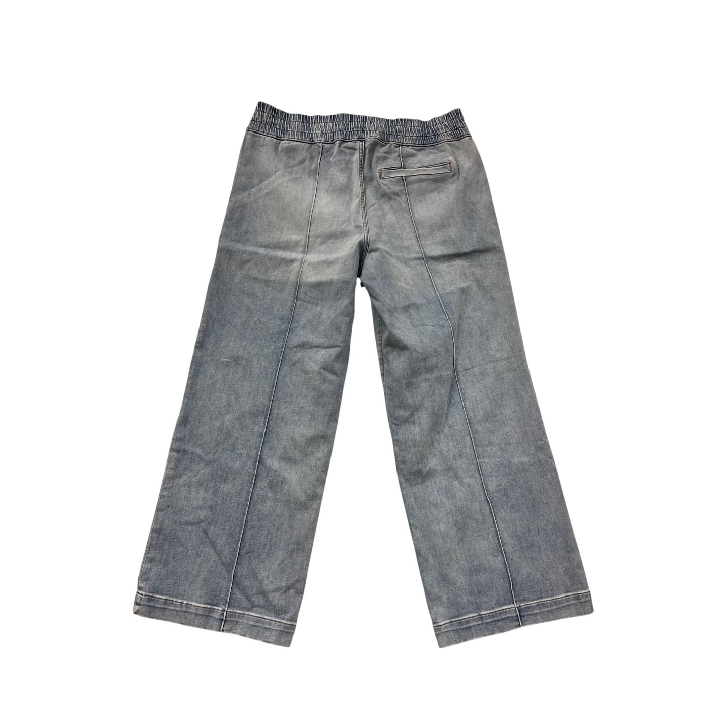 UpWest Womens XL Elastic Waist Wide-Leg Denim Pants #8151