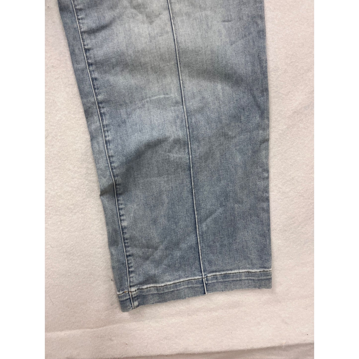 UpWest Womens XL Elastic Waist Wide-Leg Denim Pants #8151