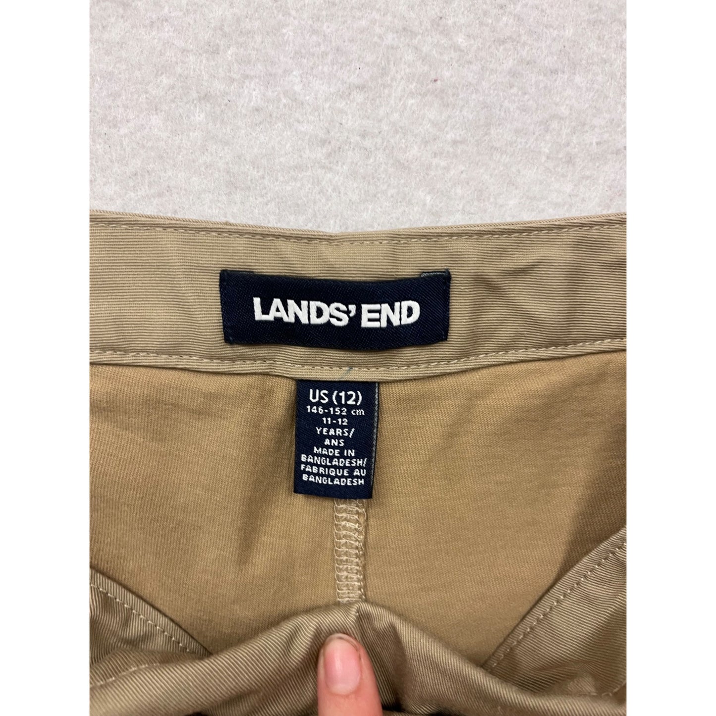 Lands End Girls Khaki Skirt Size 12 #733A