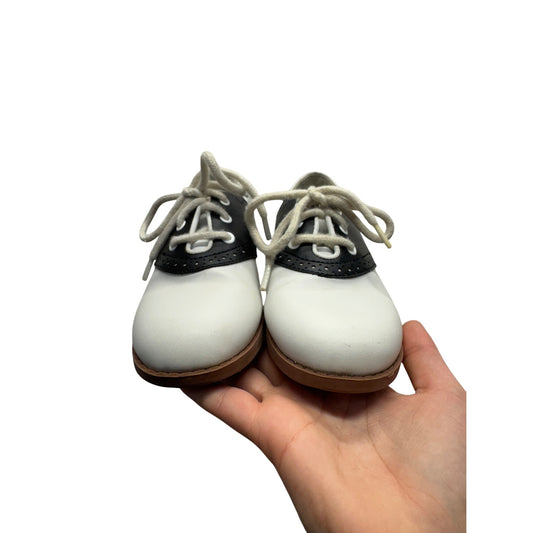 Smartfit Saddle Oxford Shoes White & Black Size 12.5 Non-Marking Sole #9626