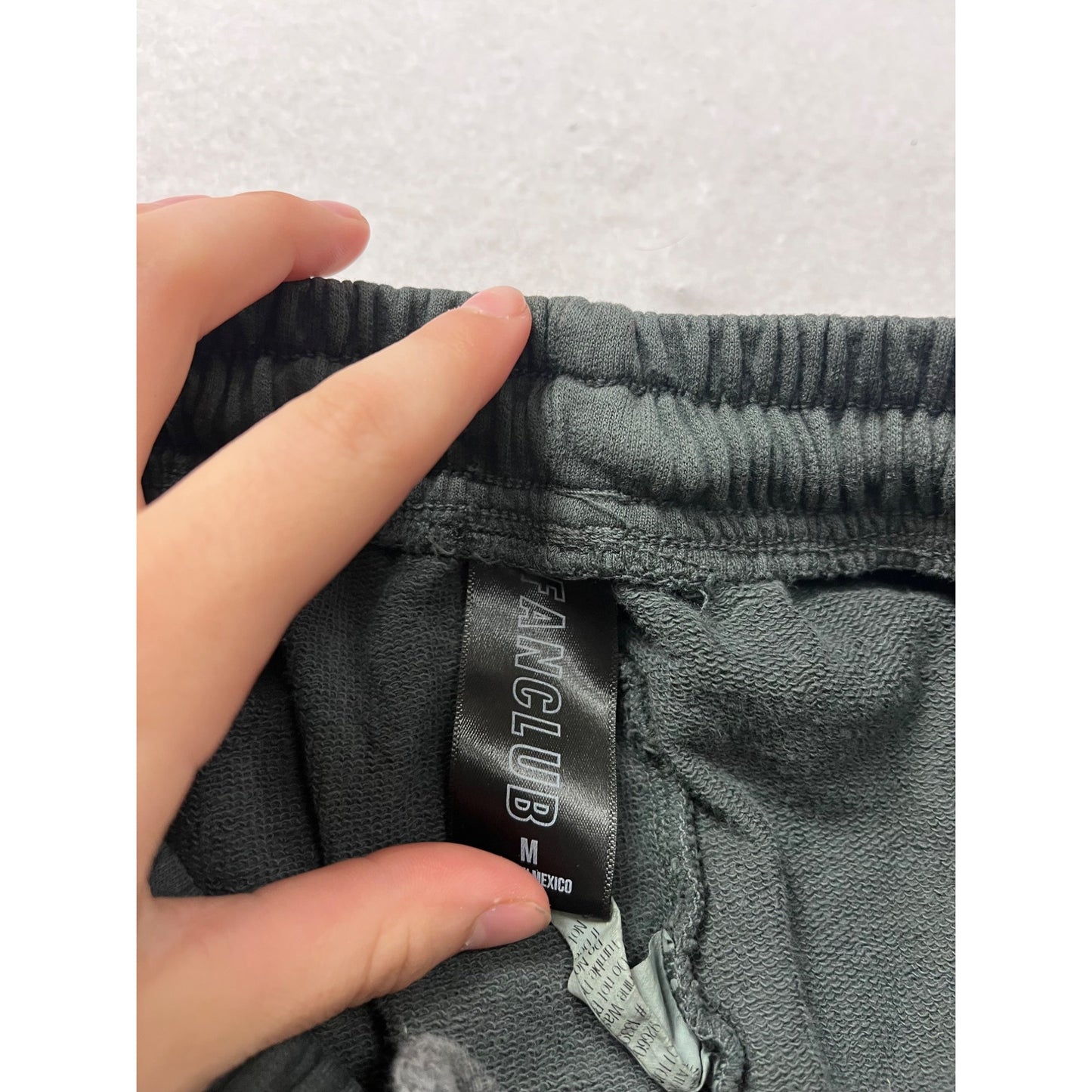 Fan Club Black Jogger Pants Medium Get Some Fresh Air Print Elastic Waist #8319