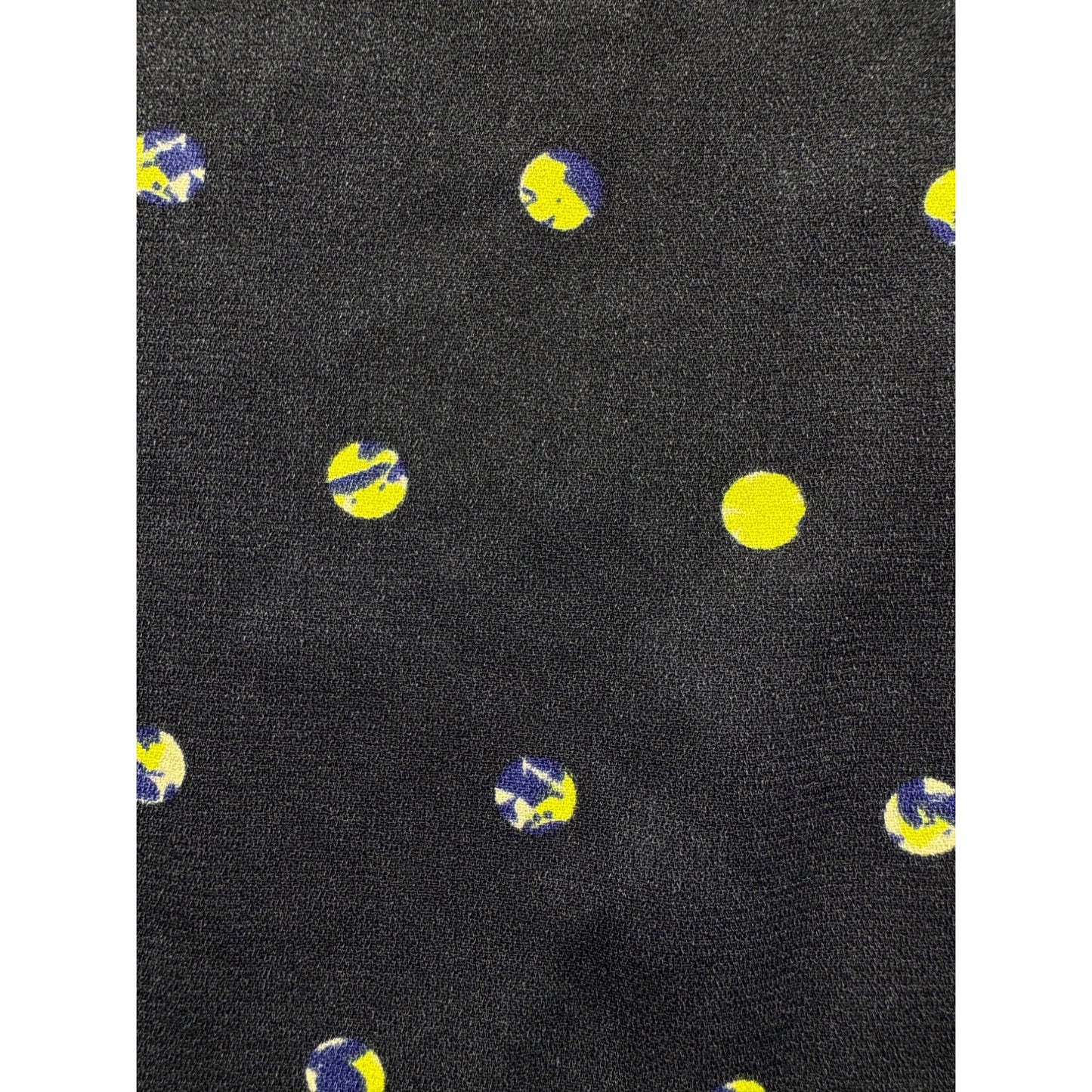 Halogen XS Navy Sleeveless Tank Top With Yellow/Blue Polka Dot Print 288B