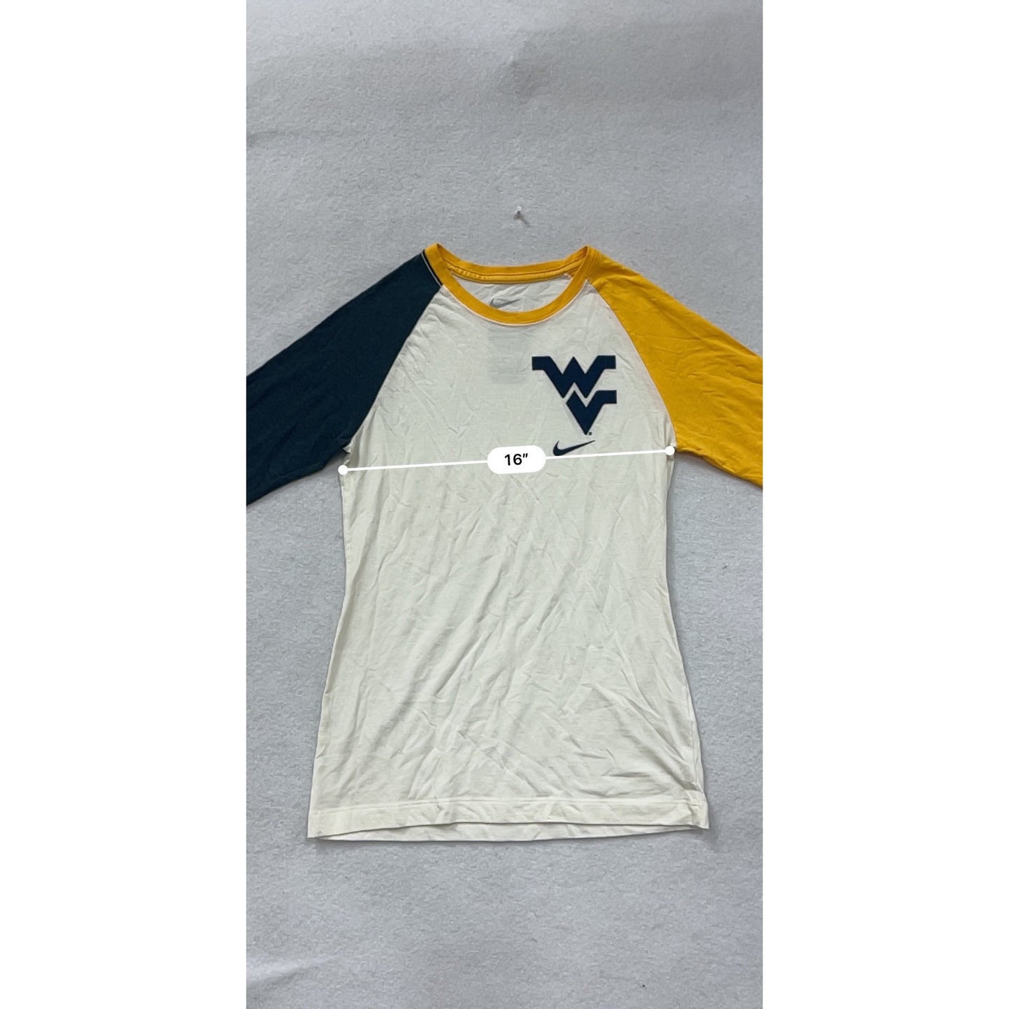 Nike WVU Raglan T-Shirt Medium #8507