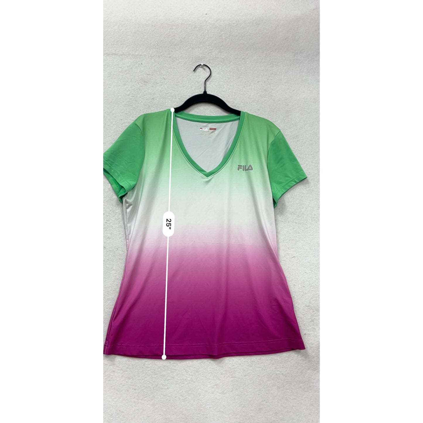 Fila Ombre V-Neck Performance T-Shirt L #341A