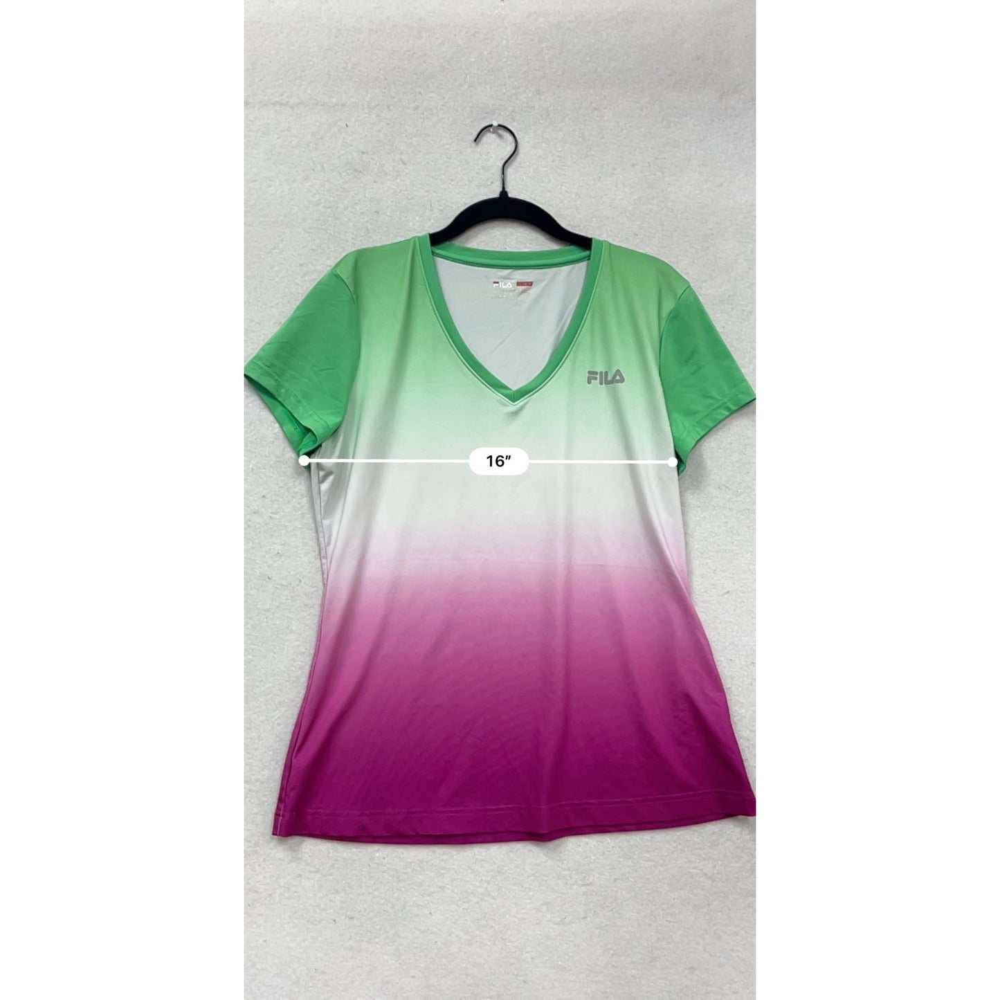 Fila Ombre V-Neck Performance T-Shirt L #341A