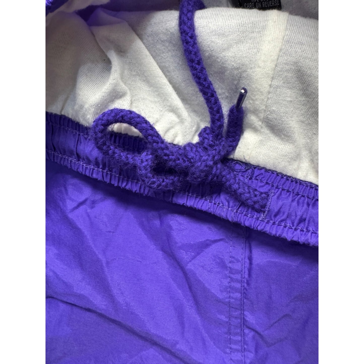 Vintage Holloway Purple Nylon Windbreaker Pants With Elastic Waist Size XL 9488