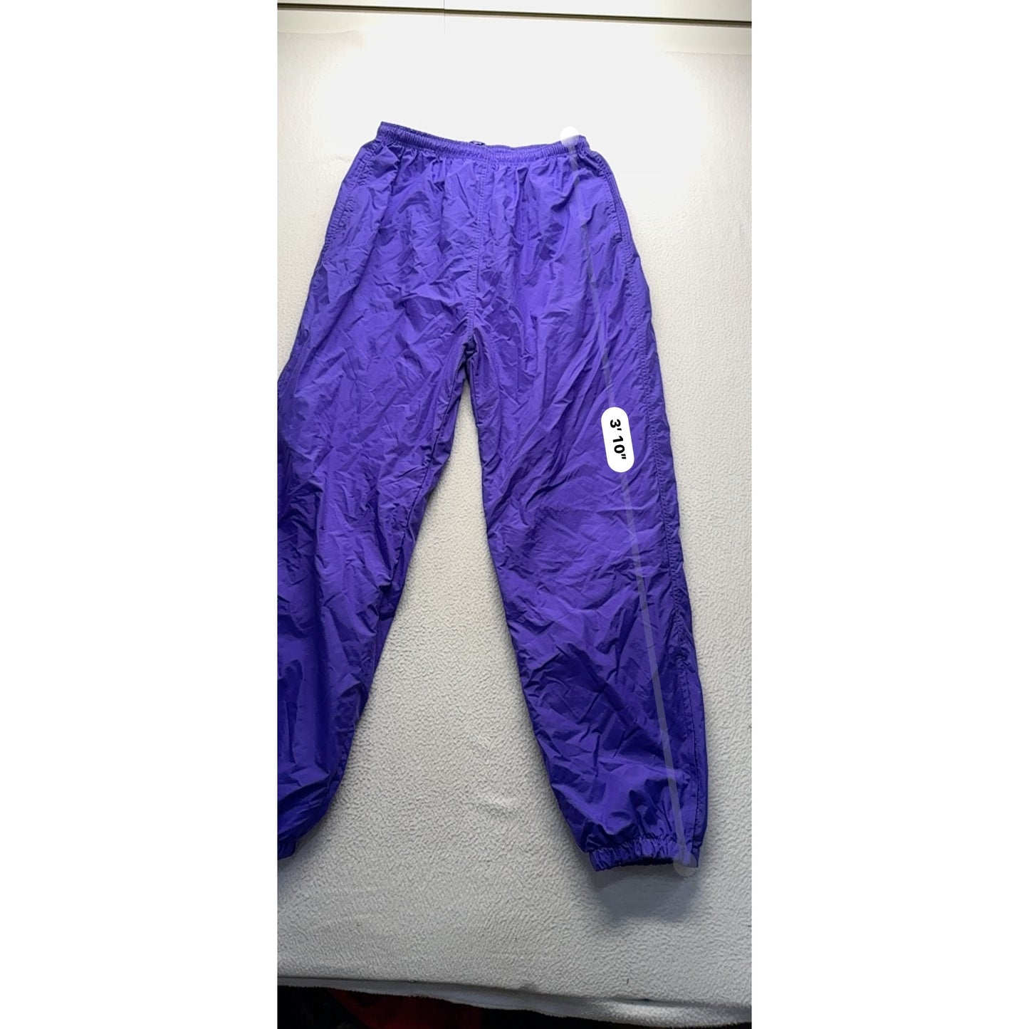 Vintage Holloway Purple Nylon Windbreaker Pants With Elastic Waist Size XL 9488