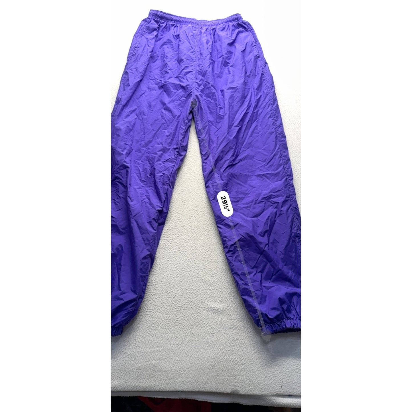 Vintage Holloway Purple Nylon Windbreaker Pants With Elastic Waist Size XL 9488