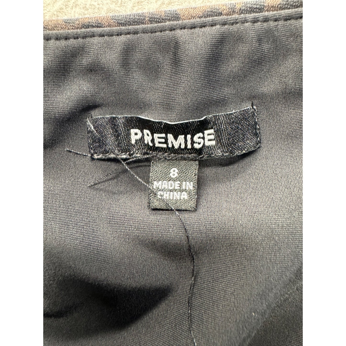 Premise Leopard Print Slim Fit Pants Size 8 443B