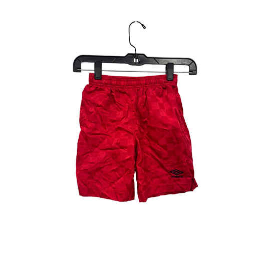 Umbro Boys Red Shorts Size S 6/7 With Elastic Waist #8155
