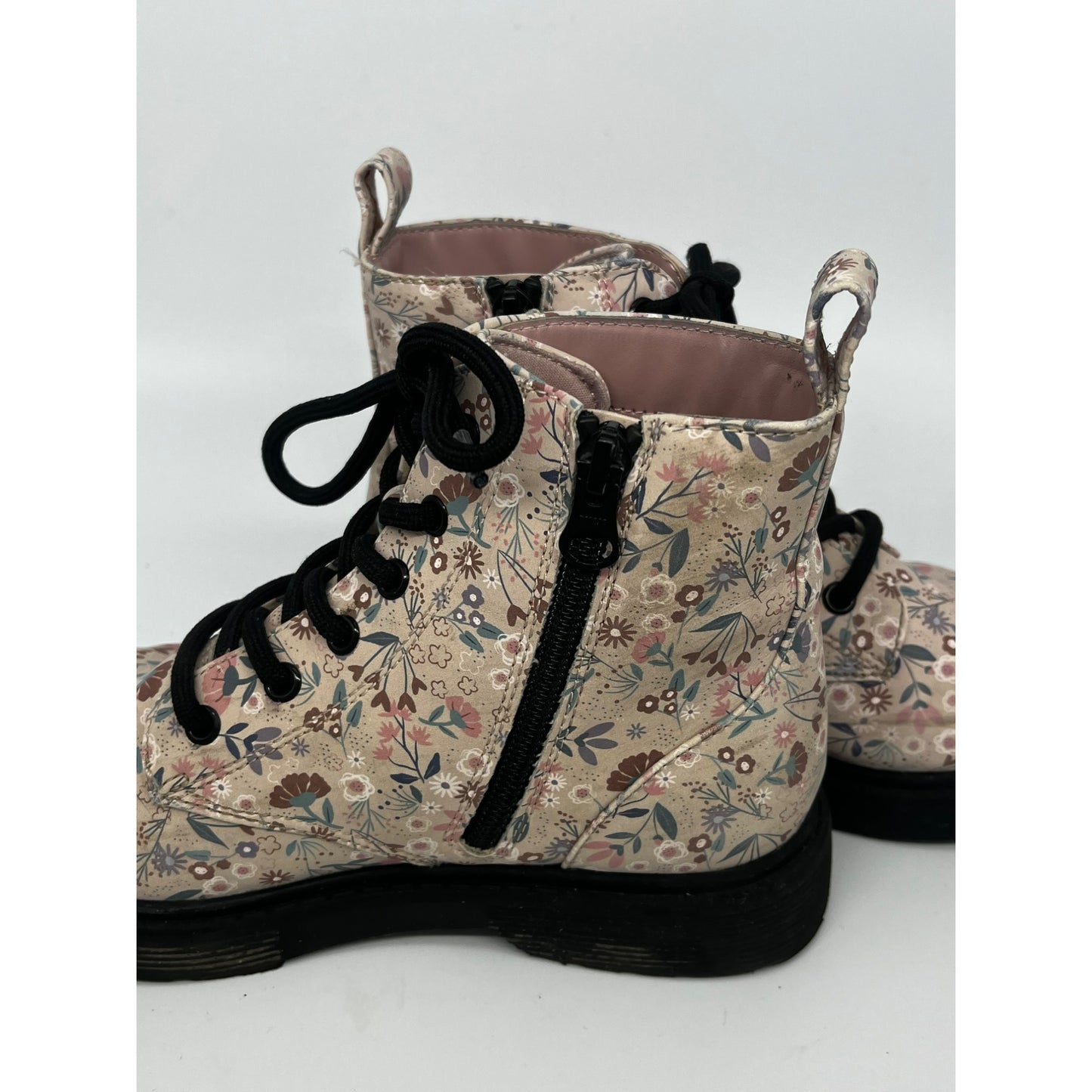 Girls Cute Floral Printed Boots #2484