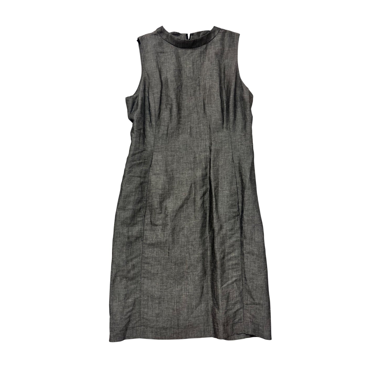 Talbots Size 12 Gray Sleeveless Sheath Dress #8464