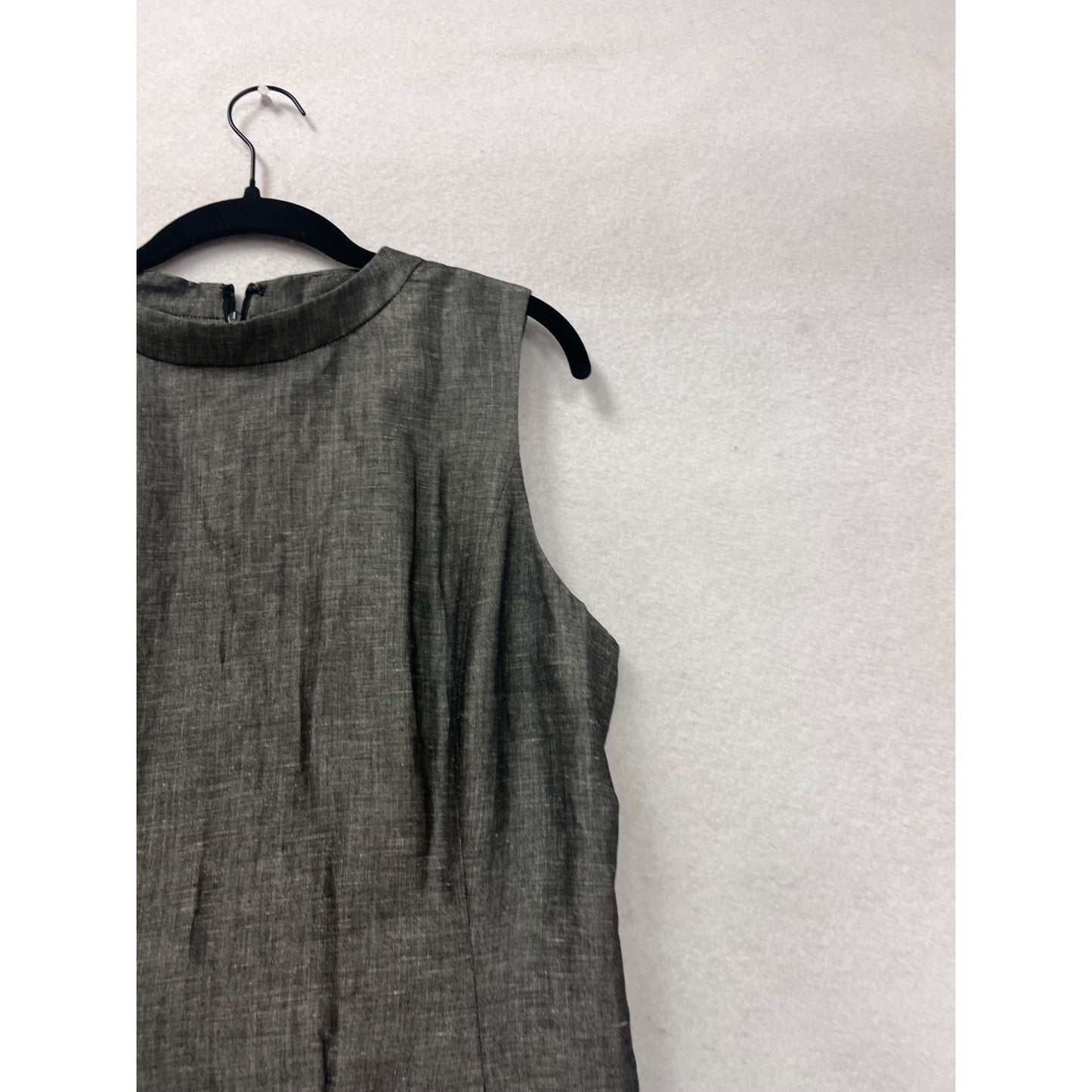 Talbots Size 12 Gray Sleeveless Sheath Dress #8464