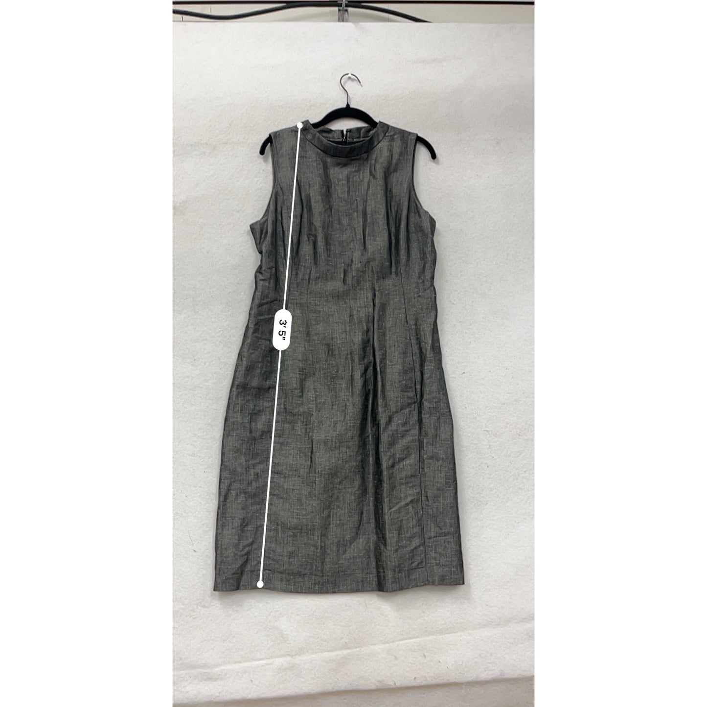 Talbots Size 12 Gray Sleeveless Sheath Dress #8464