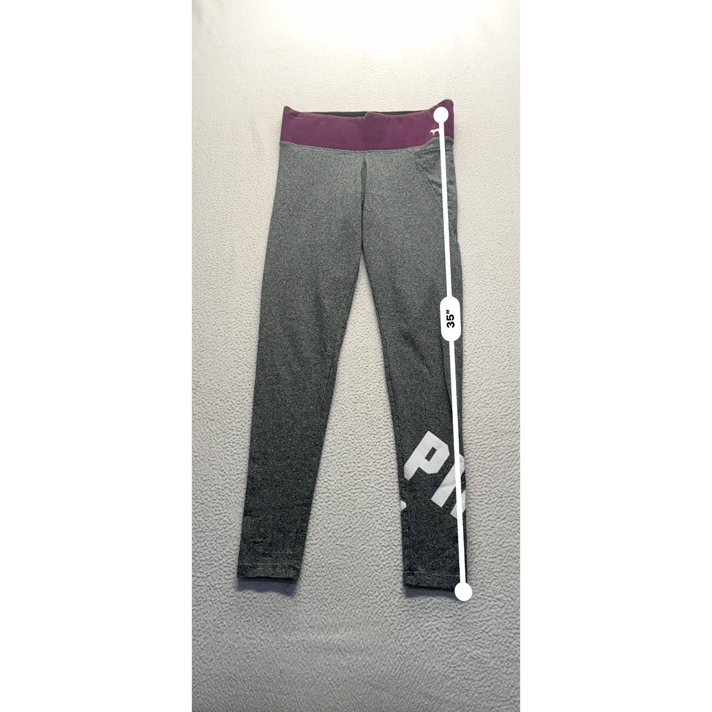 Victorias Secret Pink Yoga Leggings S Gray/Purple #9134