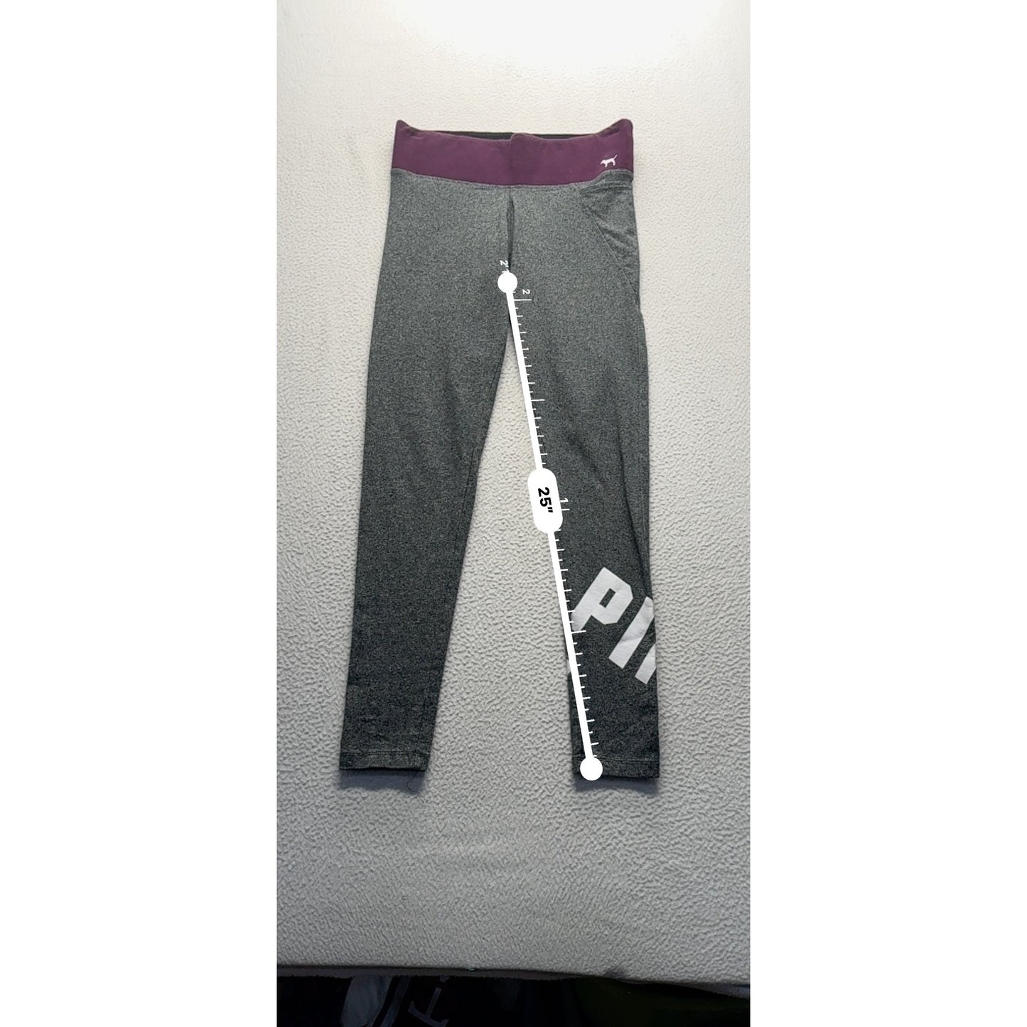 Victorias Secret Pink Yoga Leggings S Gray/Purple #9134