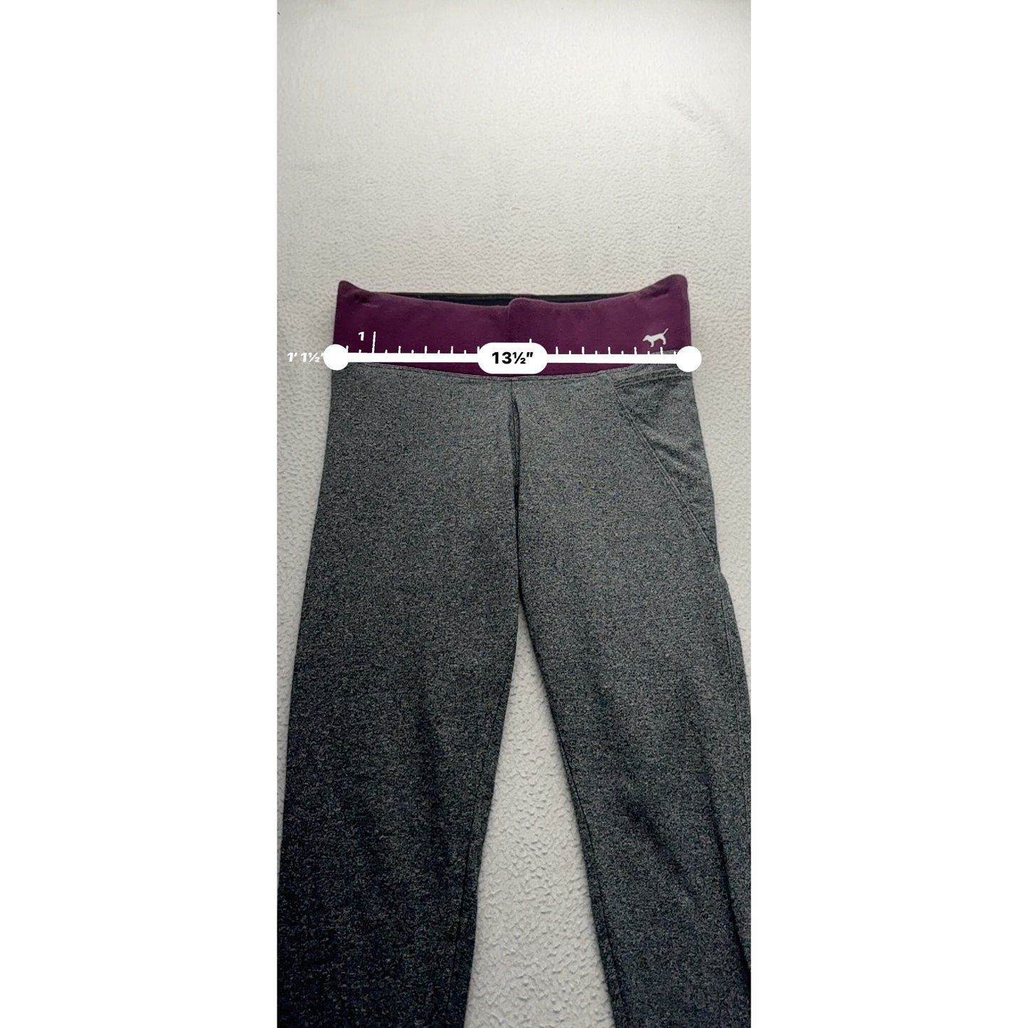 Victorias Secret Pink Yoga Leggings S Gray/Purple #9134