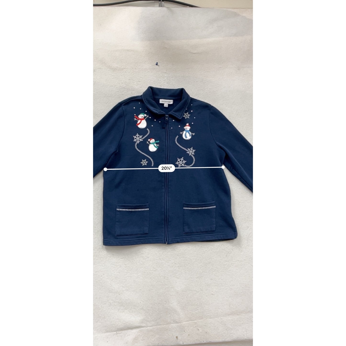 Vintage Breckenridge XL Snowman Embroidered Zip-Up Jacket #110C