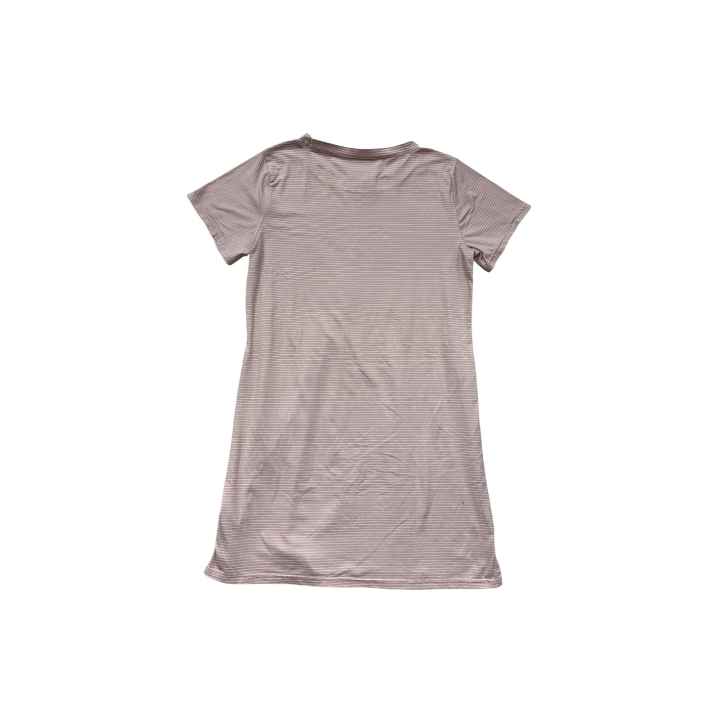 Life Is Good Womens Striped Sleep Shirt "Every Day Is Saturday" S Pink #6838