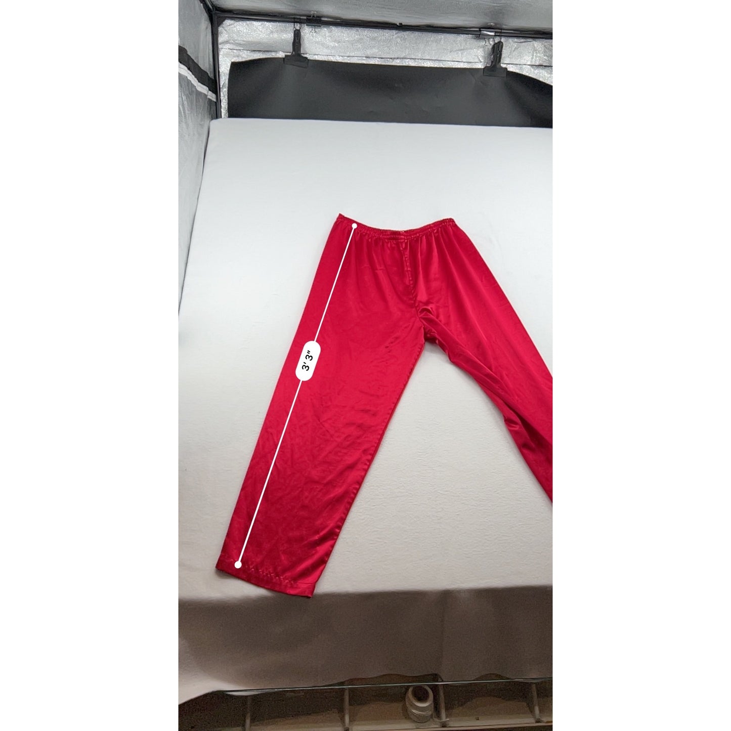 Victorias Secret Red Satin Pajama Set With Embroidered Pocket Detail #6651