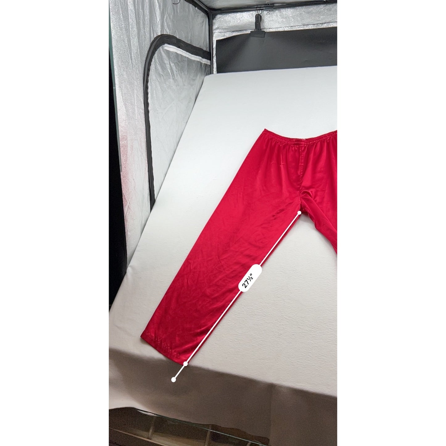 Victorias Secret Red Satin Pajama Set With Embroidered Pocket Detail #6651