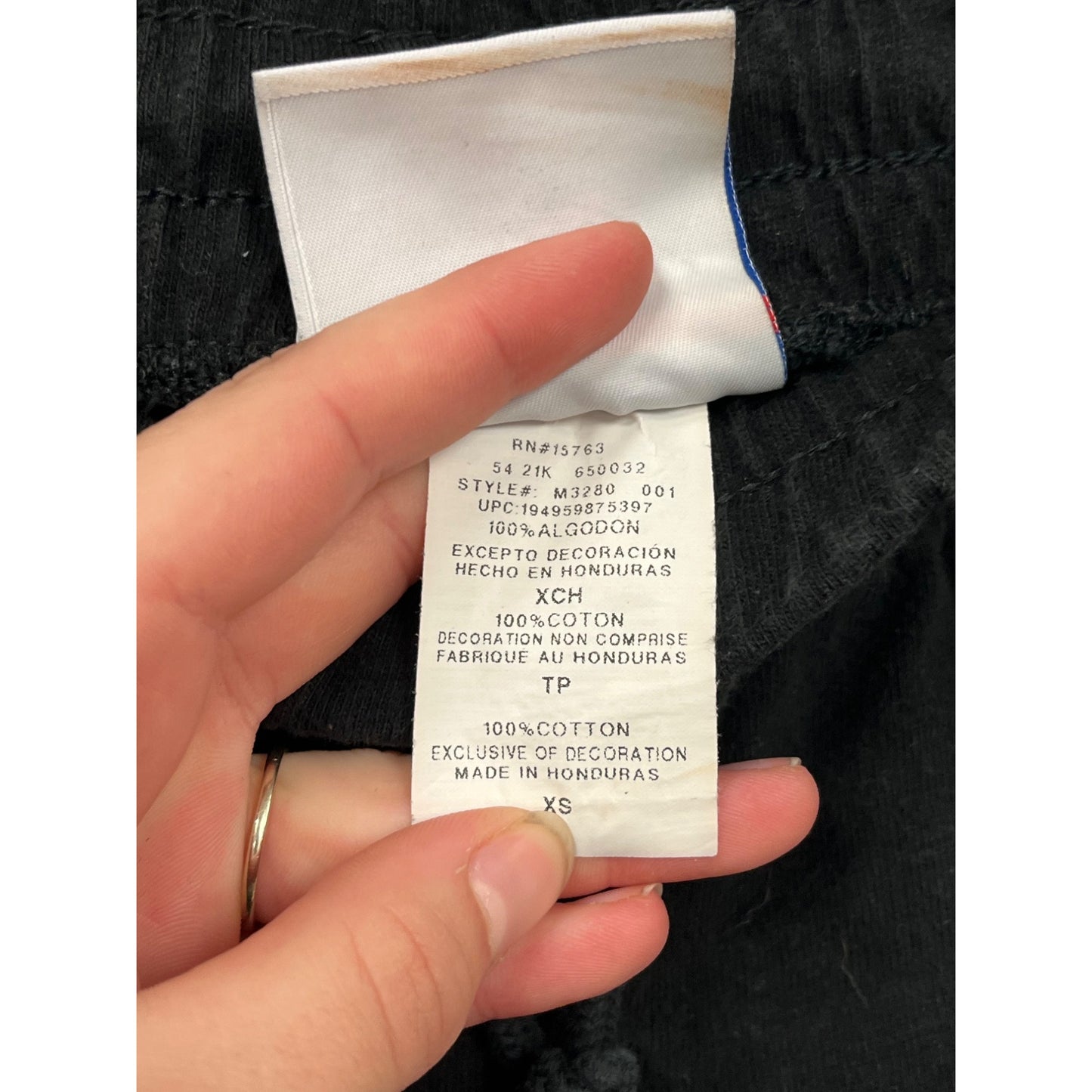 Champion Womens XS Black Cotton Athletic Shorts With Drawstring Waist & Logo Detail #8037