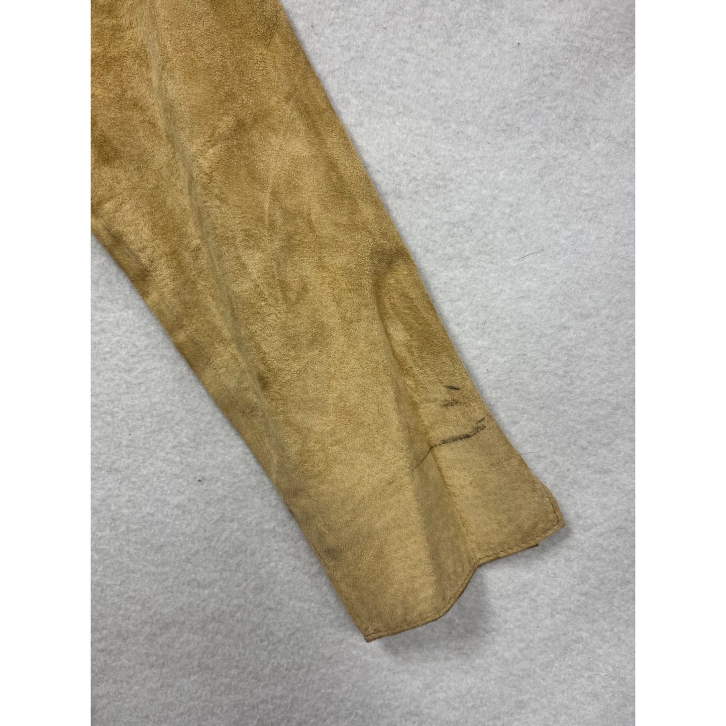 Valerie Stevens Petite Tan Suede Button-Front Jacket Size S #961A