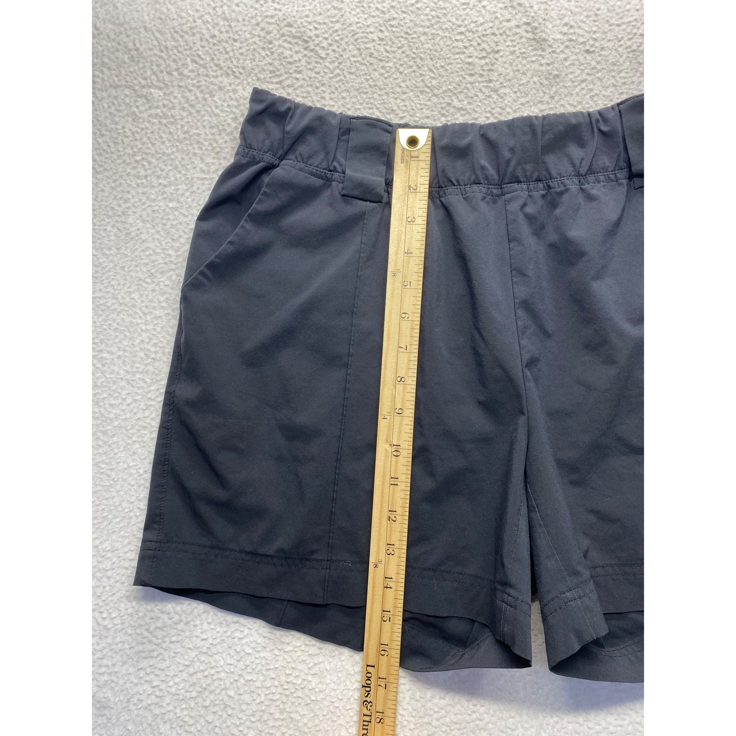 Athleta Womens Black Lightweight Recycled Polyester/Spandex Elastic Waist Shorts #7184