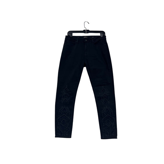 Miss Me Womens Black Ankle Skinny Jeans Size 29 With Embroidered Details #8149