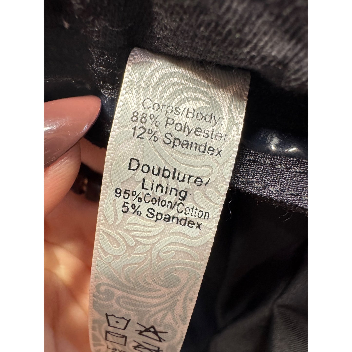 Strapless Black Velvet Rose Dress Pockets & Drawstring Waistline 259B