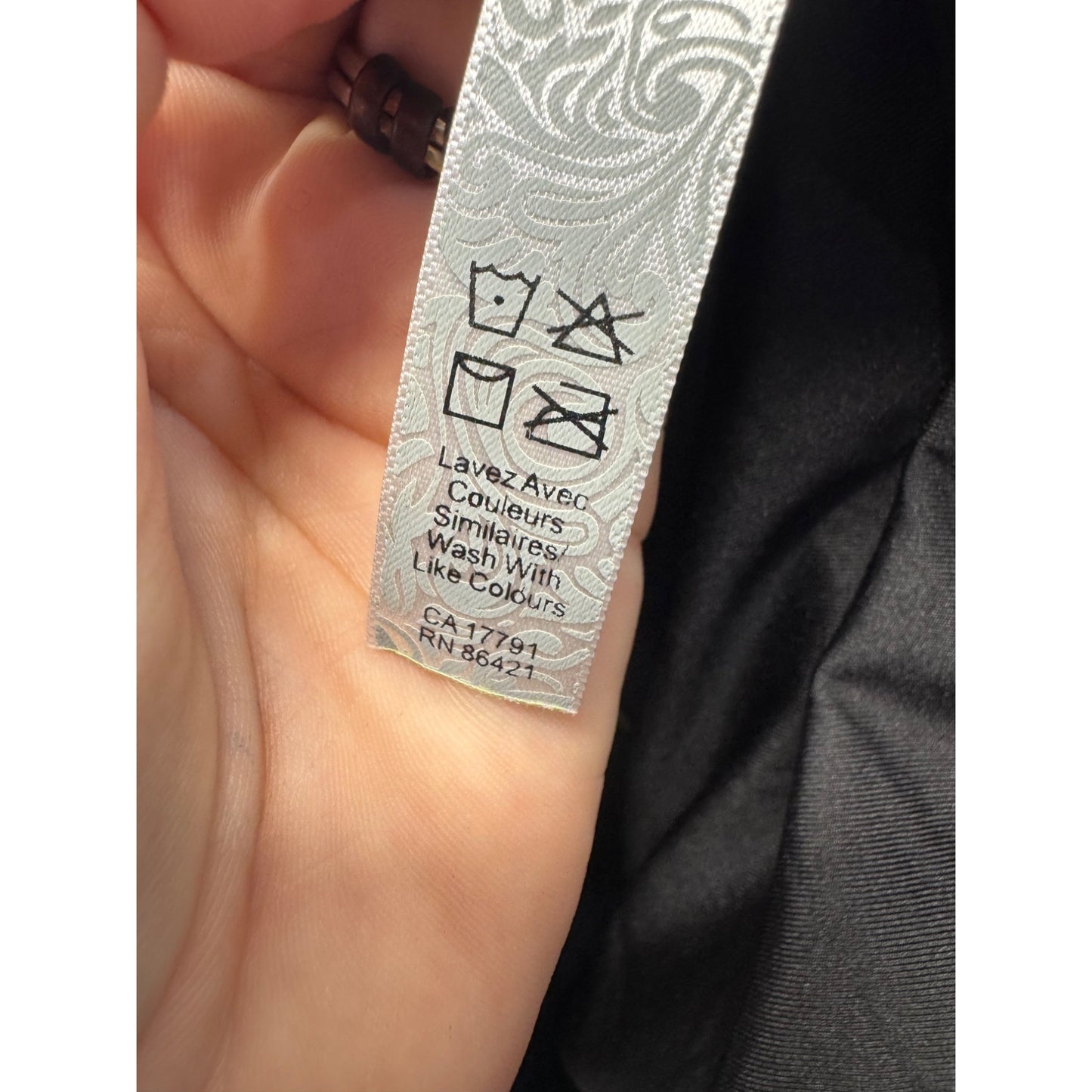 Strapless Black Velvet Rose Dress Pockets & Drawstring Waistline 259B