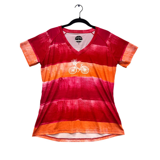 Run Pretty Far "Sweet Ride" Striped V-Neck #442A