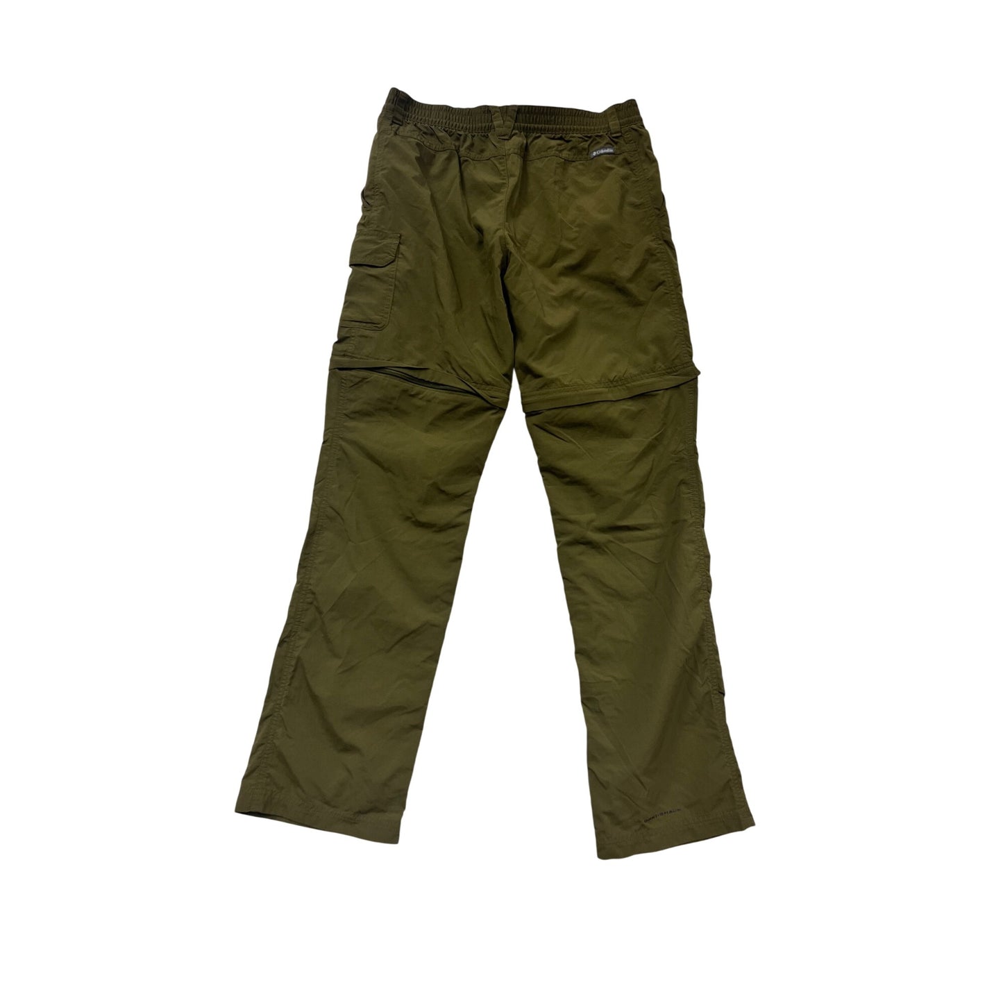 Columbia Convertible Cargo Pants Lightweight Nylon Olive Green L #122A