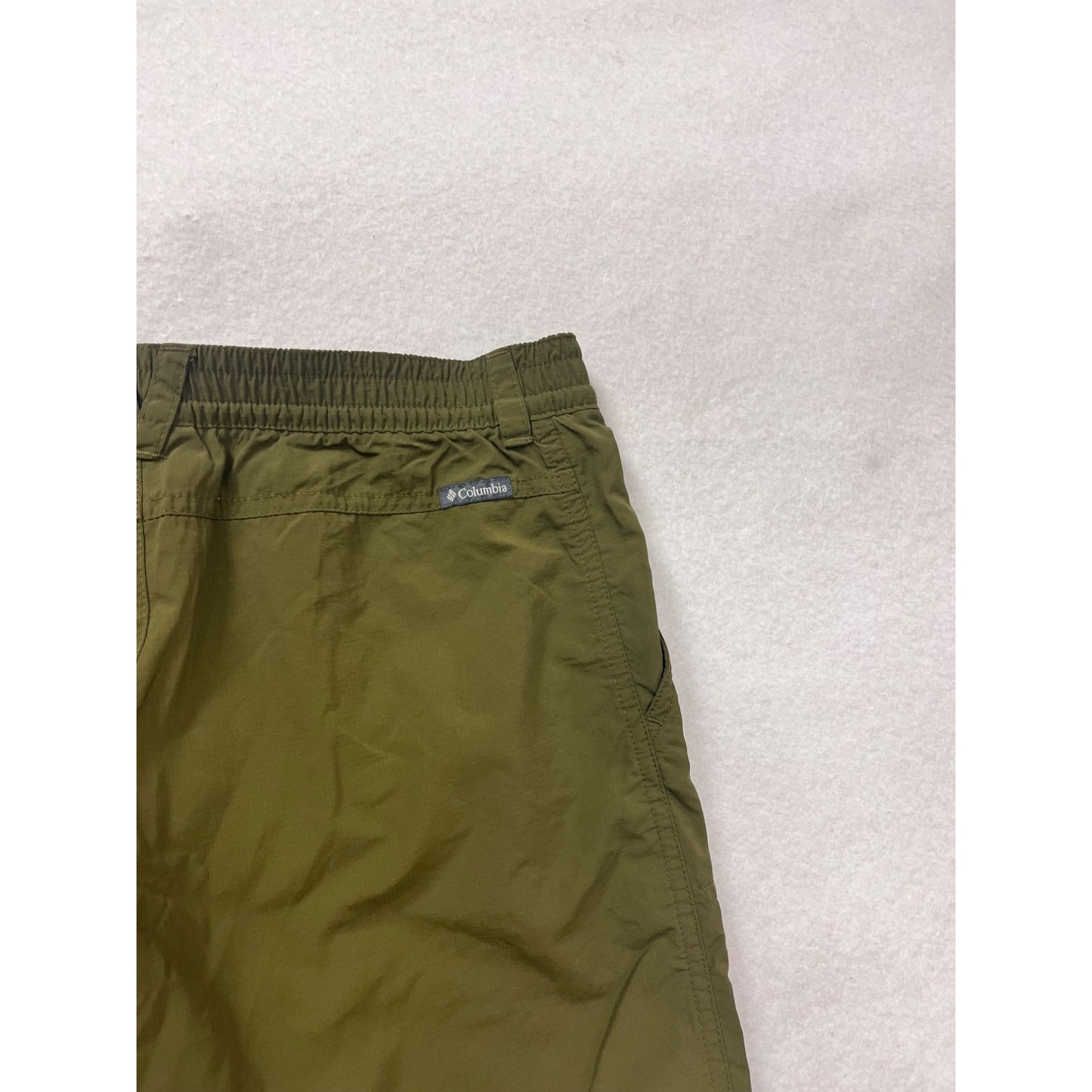 Columbia Convertible Cargo Pants Lightweight Nylon Olive Green L #122A